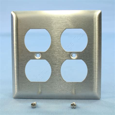 3 gang box cover with 2 switch stainless steel|2 gang duplex receptacle cover.